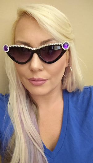 Retro Cateye Sunglasses - Women