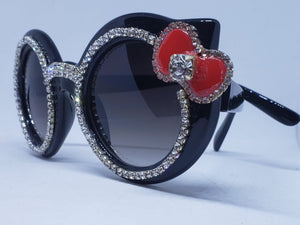 Round Cat Eye Girls Bowtie Sunglasses