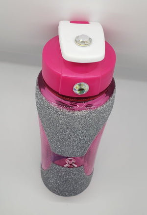 Glitter Water Bottle with Rhinestones